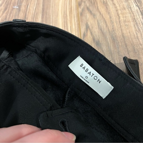 Aritzia Babaton Mayne High Rise Vegan Leather Pleated Pant - Picture 8 of 10